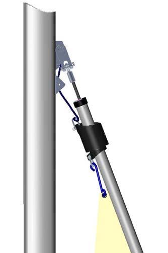 7 - INSTALACIONES PARTICULARES A 15 40 mm-139mm Sin polea separadora de driza (modelos LS/LX330): En el caso que no se utilice la polea separadora de driza, fijar una polea de aplique en
