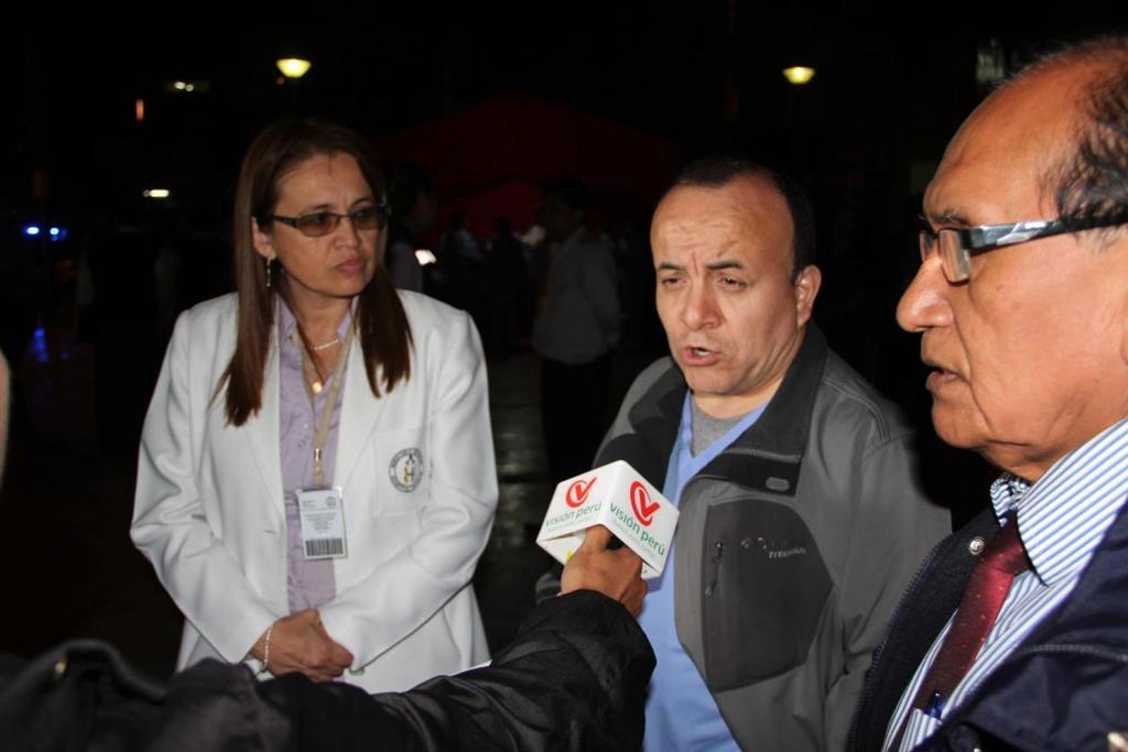 Dr. Víctor Castillo Cashuaman, Jefe de Guardia, tuvo a su cargo la