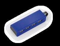 - Azul Rey 3031937 - Plateado Square USB Hub con 4 Puertos