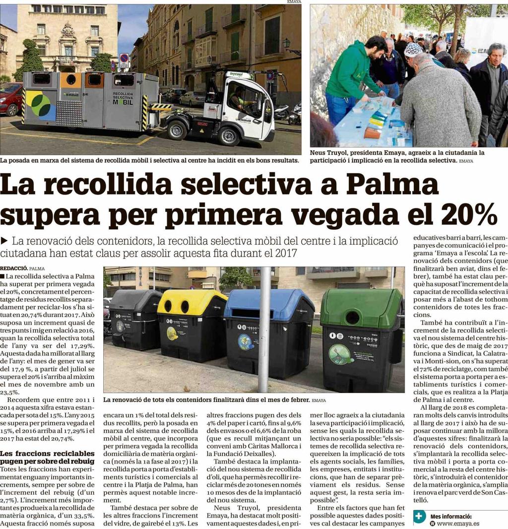 Diario de Mallorca -Suplemento Prensa: Tirada: Difusión: Otra 13.274 Ejemplares 11.148 Ejemplares Sección: OTROS Valor: 2.