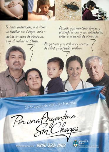Afiche Día Nacional por una Argentina sin Chagas. todo el país. Promover la inclusión de esta iniciativa en la agenda pública.