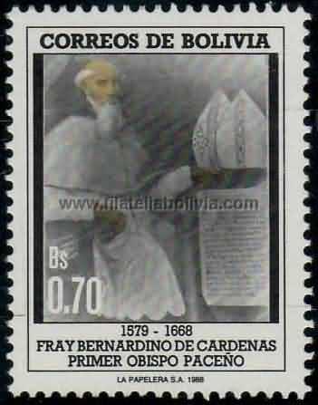 Álbum de sellos postales de Bolivia Página 130 1988 1988 MONSEÑOR