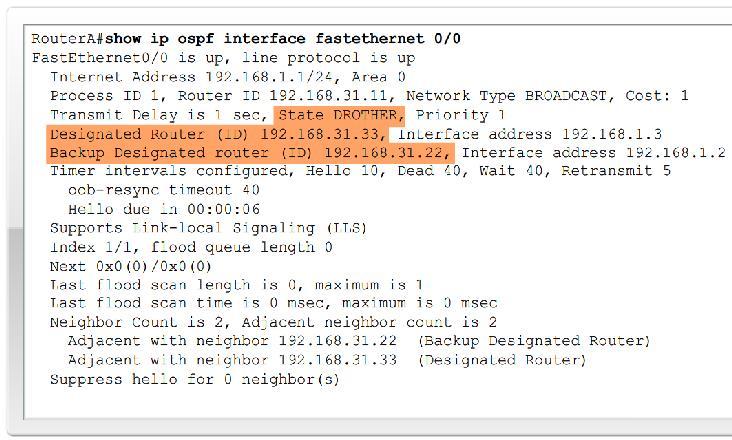 OSPF en redes de accesos múltiples Criterios para la