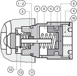 Detalle accionamiento neumático Pneumatic control details Par apriete Fit torque m.kg La presión del pilotaje deberá estar comprendida entre y bar.