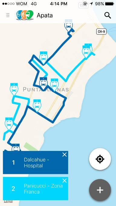 Punta Arenas 8 rutas bus 84 buses
