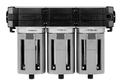 descarga (accionamiento eléctrico o neumático) Microfiltrado Filtro 50 µ Filtro 5 µ