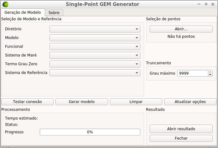 Desarrollo SPGG -Single Point GEM [Global Earth Models] Generator Su funcionamiento demanda instalación en el Sistema Operativo Linux y conectividad plena con la internet.