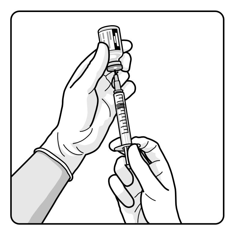 Cada dosis de 0.5 ml debe ser extraída con una aguja y jeringa estériles, utilizando técnicas asépticas.
