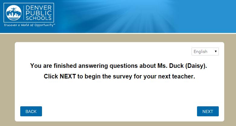 Secondary (Grades 6-12) SPS Instructions: Step 5 Starting the Second Survey Once students have