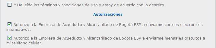Para el Acueducto de Bogotá es muy importante poder informar a los usuarios sobre las novedades de información, de tipo comercial y/o técnico que se puedan presentar en la operación normal de la