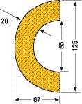 30,46 45,85 30,61 32,00 Tubo Fijación: Arco 40 (para tubo 30 50 mm Ø) Arco 60 (para tubo 50 70 mm Ø) autoadhesivo Arco