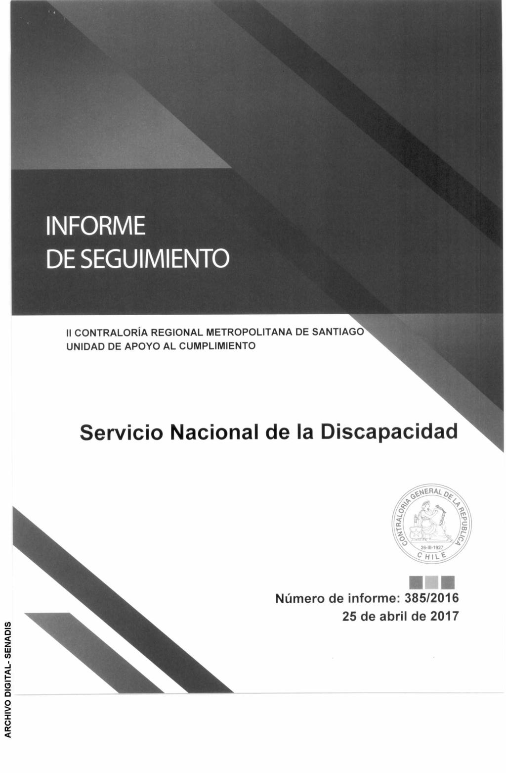 Servicio Nacional de la Discapacidad ARCHIVO DIGITAL-