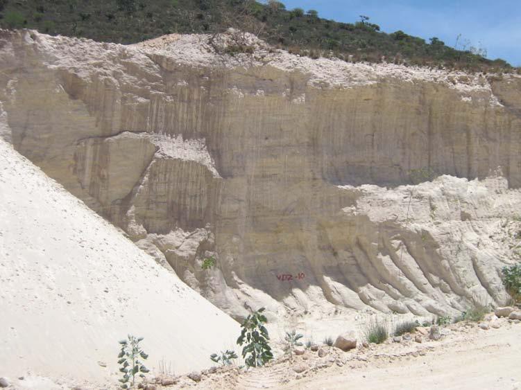Fotografía 54. Banco de extracción de arena para la industria de la construcción y elaboración de bloque ligero. En la localidad, Las Margaritas (VDZ-12), ubicada a 2.