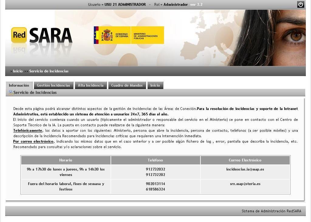 Centro de Soporte de la Red SARA. Contacto InfoSARA: Nuevo Canal Web en construcción www.
