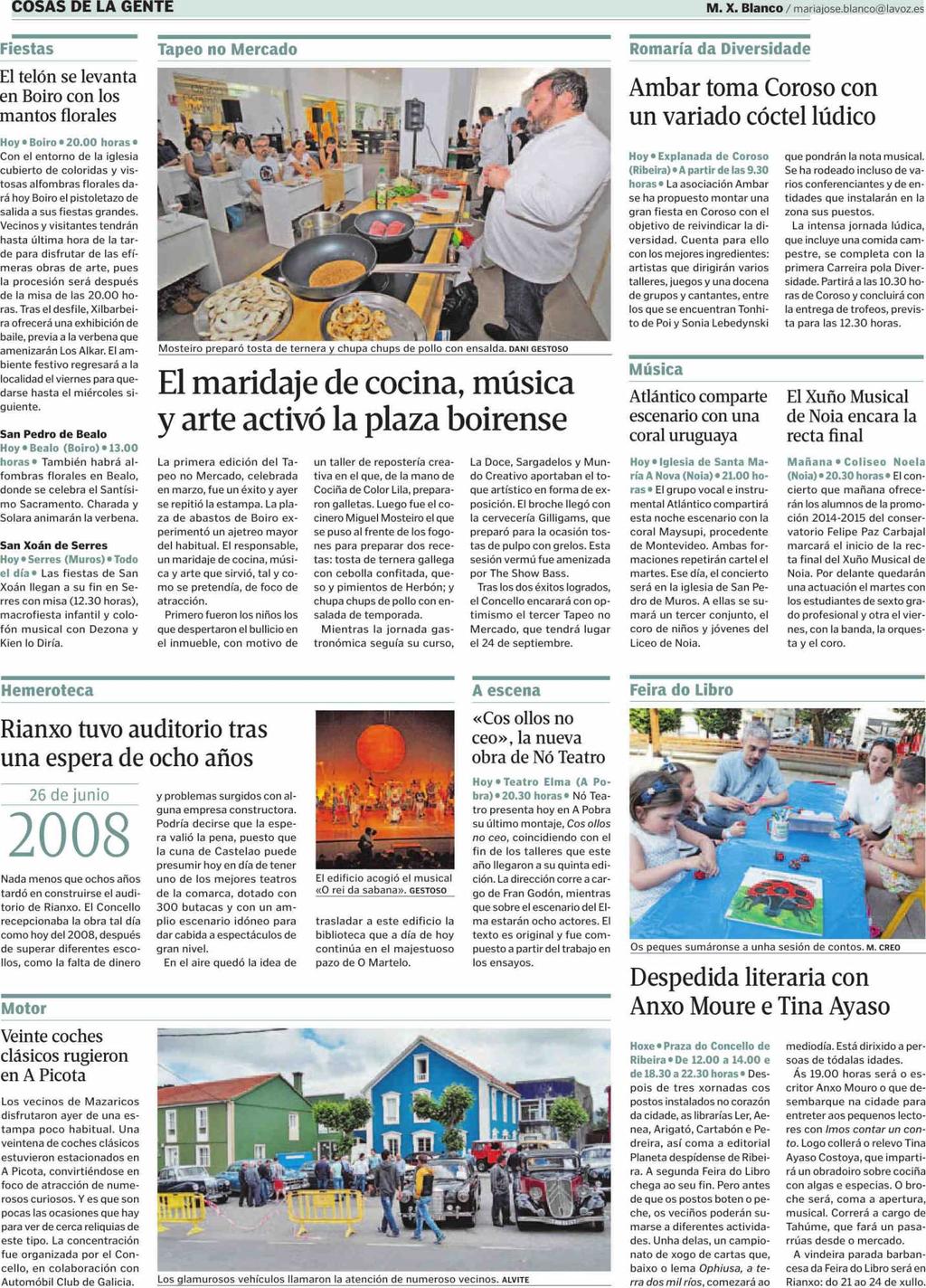 La Voz de Galicia (Barbanza) La Coruña Prensa: Tirada: