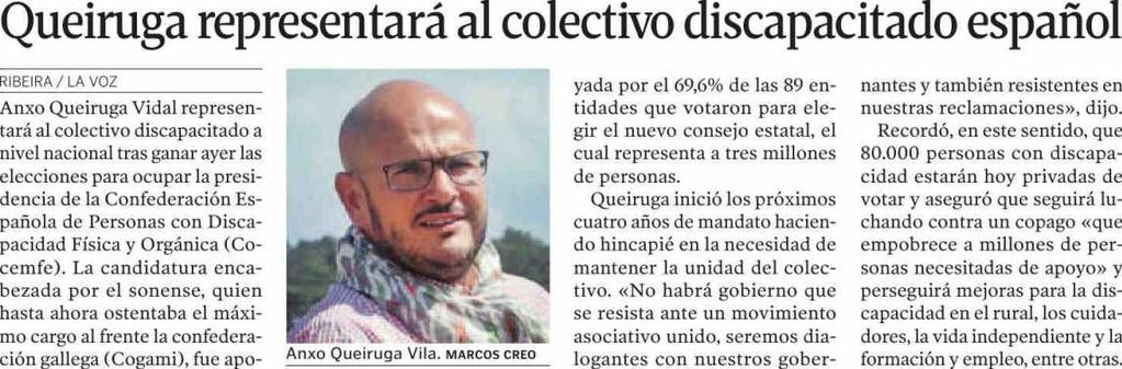 La Voz de Galicia (Barbanza) La Coruña Prensa: Tirada: Difusión: Diaria Sin datos OJD Sin datos OJD 26/06/16 Sección: