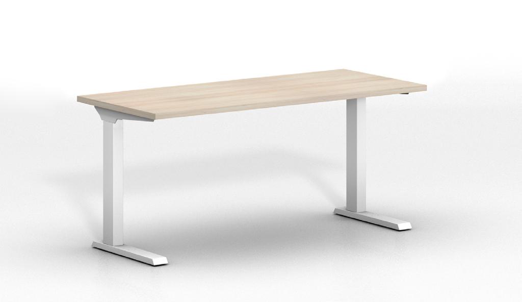 (interior) para las mesas de elevación ajustable. Disponible en acabados blanco y aluminizado.