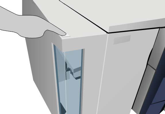 Xerox ColorQube 90/ 90/ 90 Colocación del papel Descripción general de la máquina Bandejas, y. Abra la bandeja.. Coloque el material de impresión hacia arriba en la bandeja.