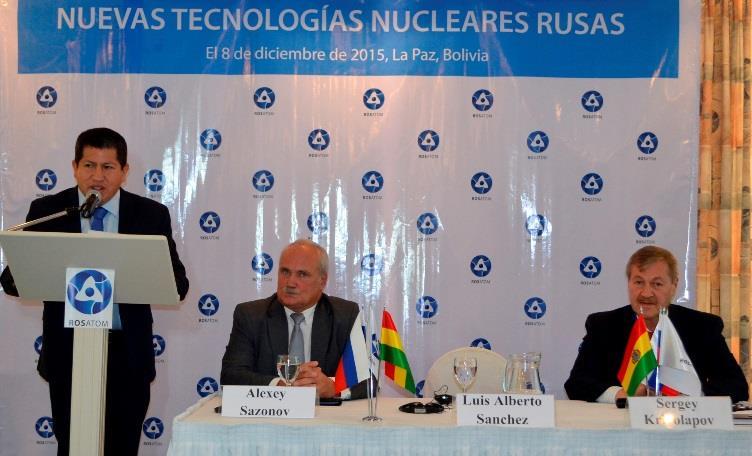 Desarrollo en Tecnología Nuclear con la estatal rusa Rosatom.