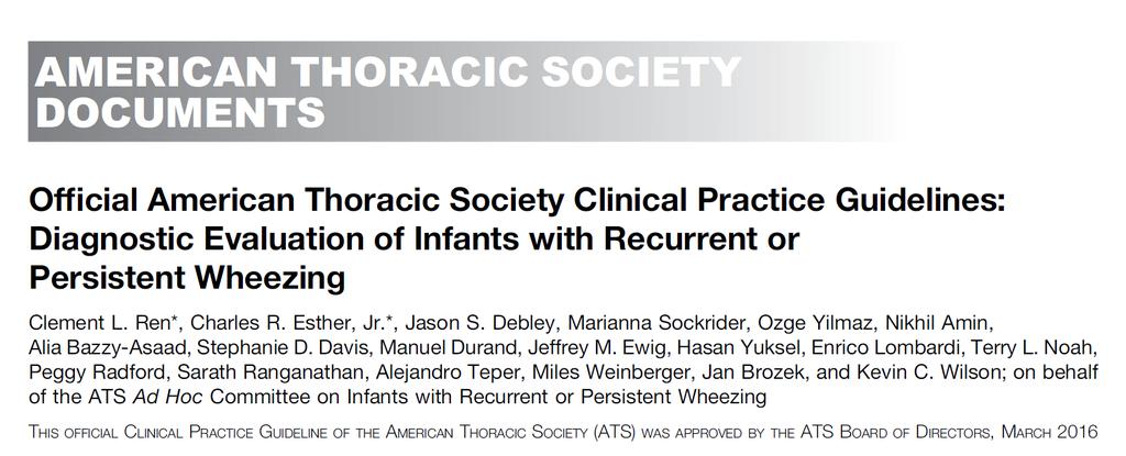 En lactantes y niños pequeños con sibilancias recurrentes/persistentes en tratamiento con BD, CI, CS y que no responden al mismo, recomendamos: Fibrobroncoscopía Lavado broncoalveolar Evaluación de