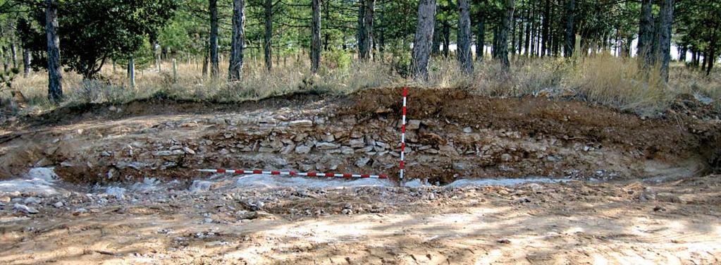 viae tratamiento arqueológico de las vías romanas Vía De Clunia a Segisamone-09, detalle de la intervención.