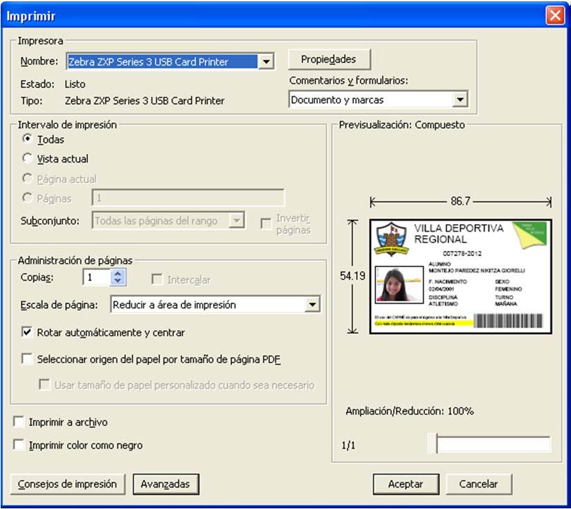 Todos los reportes del sistema tienen la siguiente botonera: Imprime el archivo de formato PDF o alguna de sus páginas. Para guardar el archivo en el disco u otra ubicación.