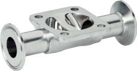 El racordaje tipo clamp es el más utilizado para el montaje y el desmontaje fácil de las válvulas. El racordaje clamp asegura un montaje estanco.