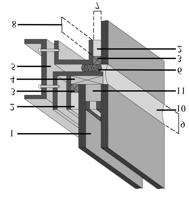 Figura 3: Sistema para acristalamiento estructural de 4 lados. Figura 2A: Detalle del travesaño.