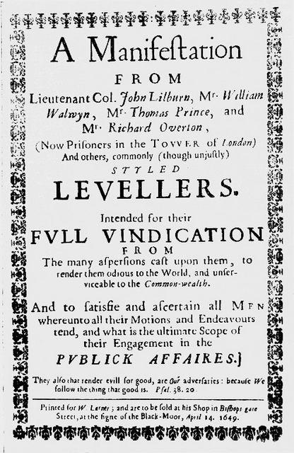 Antecedentes Levellers (niveladores) -representación política