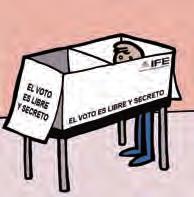Paso 13 El elector se dirige al cancel electoral para marcar su boleta con libertad y en secreto.