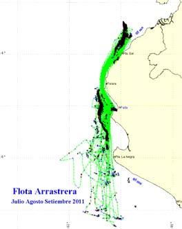 Peruana, la isoterma de 15º se ubica desde el sur de Pisco hasta Atico y la isoterma de 16º se proyecta hasta Pimentel; el frente Ecuatorial se ha desplazado hacia el norte de los 2ºS (Fig 1).