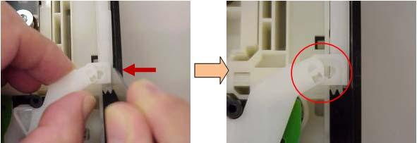 brazo (I) al orificio del deslizador empujando este como lo indica la imagen.