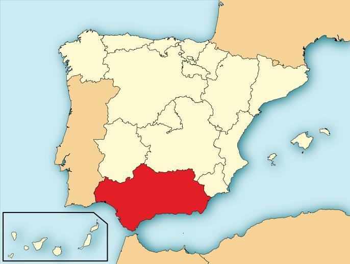país. Figura 2: Localización de Andalucía em España (1A) y mapa de Andalucía En Andalucía, como en otras Comunidades del Estado, existe un sistema regional de asignacion de riñones para trasplante.
