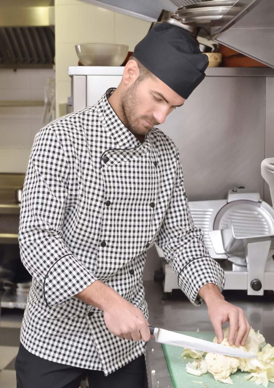 polyester, 32% cotton, 3%spandex, breathable fabric (100% polyester) GORRO BARCO Adjustable chef s hat LYON WEST Lyon