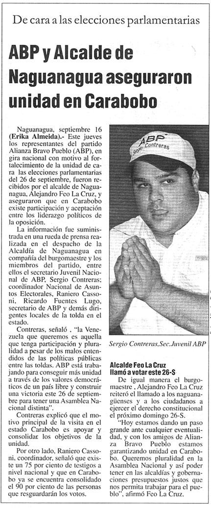 ABP y Alcalde de Naguanagua aseguraron unidad en Carabobo