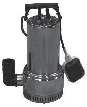 SERIE: QDX Electrobombas sumergibles para drenaje Altura max. (m) Caudal 18 900 max. (l/min) Bombas sumergibles para drenaje de aguas sucias que no contengan sólidos en suspensión.