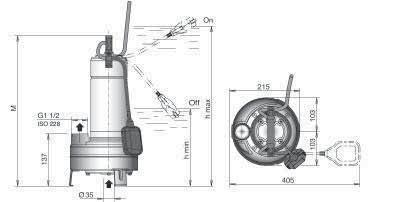 SERIE: ED Electrobombas sumergibles para aguas sucias Altura max. (m) 12 Caudal max. (l/min) 450 Bombas sumergibles para aguas sucias y drenaje con cuerpos sólidos en suspensión.