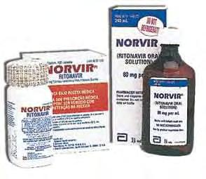 45 4.19 RITONAVIR Interacciones con medicamentos: El ritonavir tiene muchas interacciones con otros medicamentos. Para más información, consulte la literatura que le entregan con el medicamento.