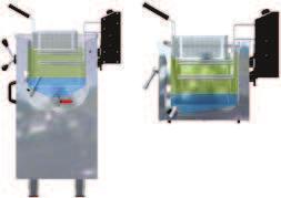 Freidoras FH Sistema agua-aceite Modelo Dimensiones LxPxH (mm) Potencia kw Voltaje V Capacidad Agua (L) Capacidad Aceite (L) Capacidad Total (L) Cesta LxPxH (mm) Raciones 200 g F10 325x440x360 4 230