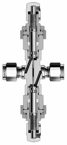 N D Se muestra la válvula serie S Modelo doble E Series S y M El mando de la válvula de entrada se puede ajustar y bloquear al caudal máximo deseado.