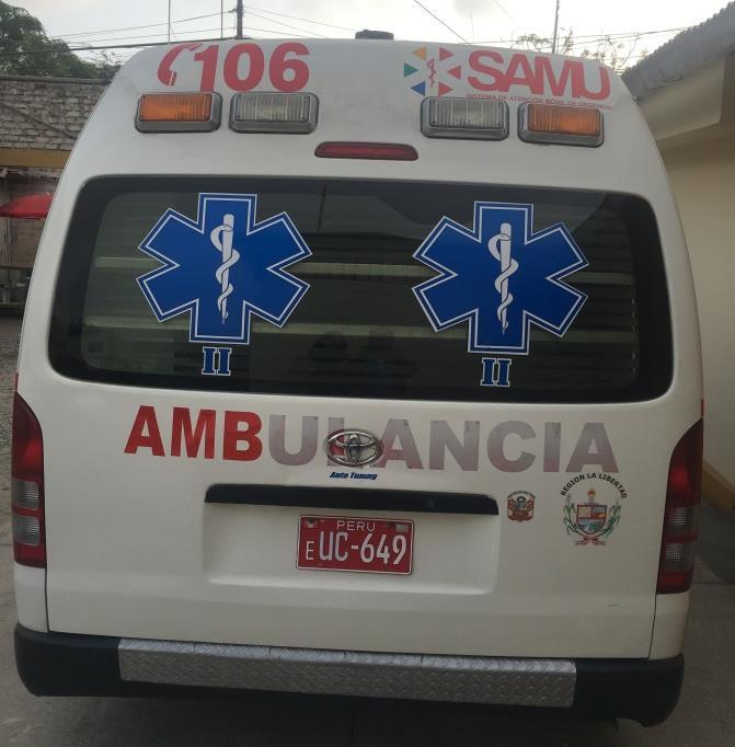 Identificación del tipo de ambulancia en números
