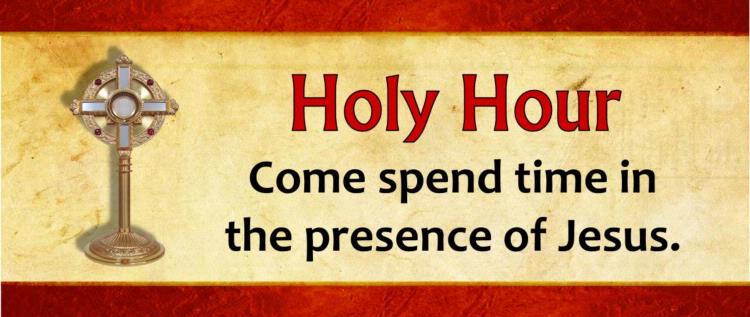 Every Thursday and Friday at 6:00pm During Holy Hour, we can show our love for Jesus as we offer our prayers and meditate on Him.