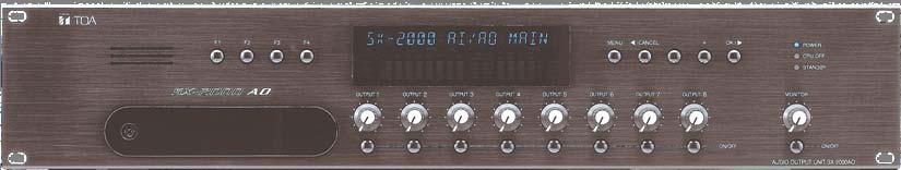 SX-2100AO Hasta 8 salidas de audio simétricas (balanced) para amplificadores de la serie VP-2000. Conexión y supervisión para 8 líneas de altavoces (8 zonas) y amplificación de reserva.