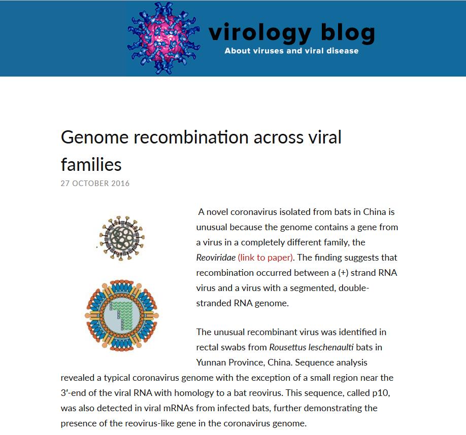Genome recombination across viral families; 2016 Oct 27 [cited 2016 Nov 10]; [about 1 screen].