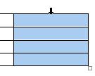 Al final de la fila Alt + Fin Al principio de la columna Alt + RePág Al final de la columna Alt + AvPág Al pulsar la tecla TAB en la última celda de la tabla se crea una nueva fila. Seleccionar.
