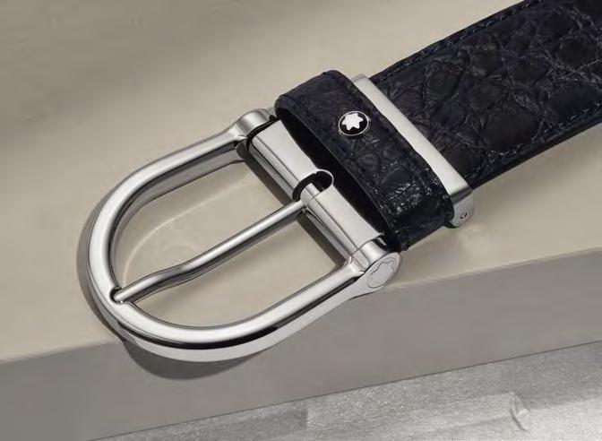 86 / 87 Cinturones Montblanc El atuendo de un hombre puede ser formal, casual, elegante o discreto, pero hay un accesorio que no puede faltar: el cinturón.