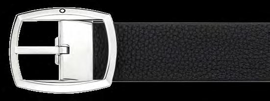 Cinturones Montblanc Montblanc Casual Line 35 mm Round Frame Shiny Stainless Steel Pin Buckle Montblanc Casual Line 35 mm