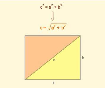 Calcular la diagonal d un rectangle.