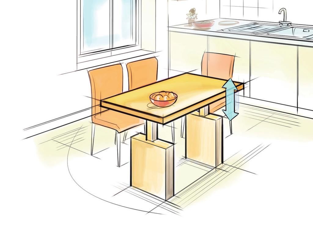 ergoagent twin la mesa variable de doble columna transforma la zona de trabajo central en un mueble