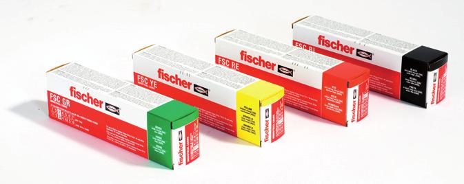 Tiras de cartuchos de seguridad FSC para F45 Descripción del producto Para el fijador de pernos Power Drive F45 de fischer se disponen de cartuchos en 4 niveles de potencia diferentes.